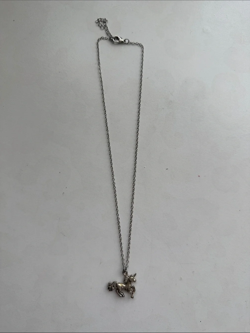 Silver Unicorn Necklace for Kids